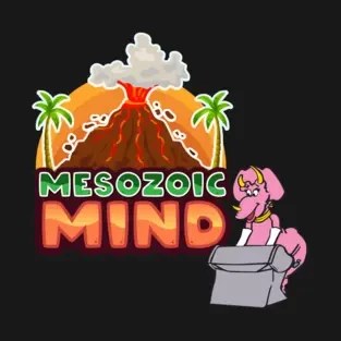 Triceratops on Keyboard - Mesozoic Mind! T-shirt design